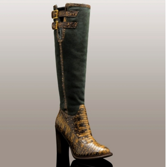 Ugg Italian Collection Aldabella Croc Embossed Knee-High Suede